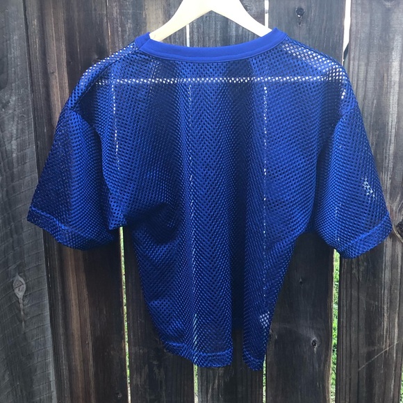 Vintage Blue Mesh Football Jersey - Picture 2 of 4